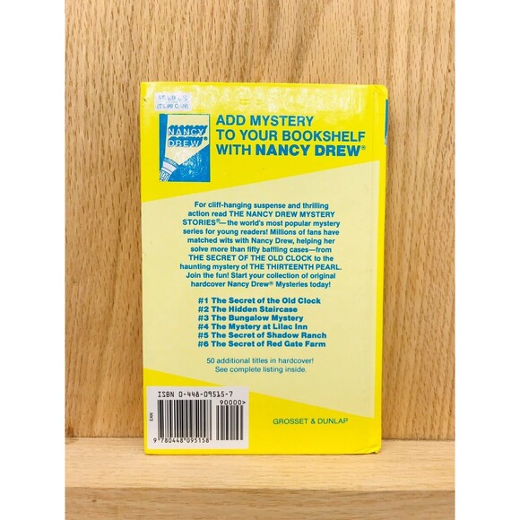 Nancy Drew Mystery Stories Hardcover The Haunted Bridge #15 Writing Inside Cover - Picture 3 of 4